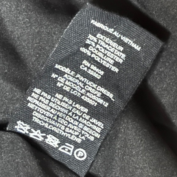 Theory Admiral Crepe Pintuck Dress Black Sleeveless A-Line Size 18 Workwear - Picture 7 of 7